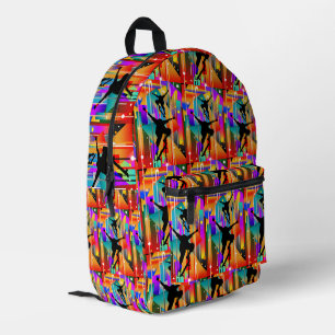 Mochila Impresa Forma Geométrica Abstracta Patinaje