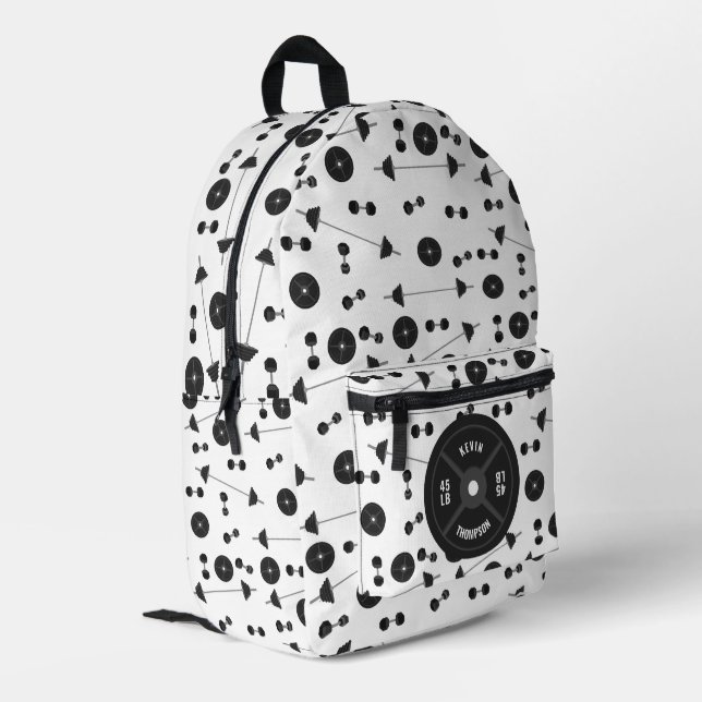 Mochila Impresa Formación de peso Fitness Dumbbell Bodybuilding (Esquina izquierda trasera)