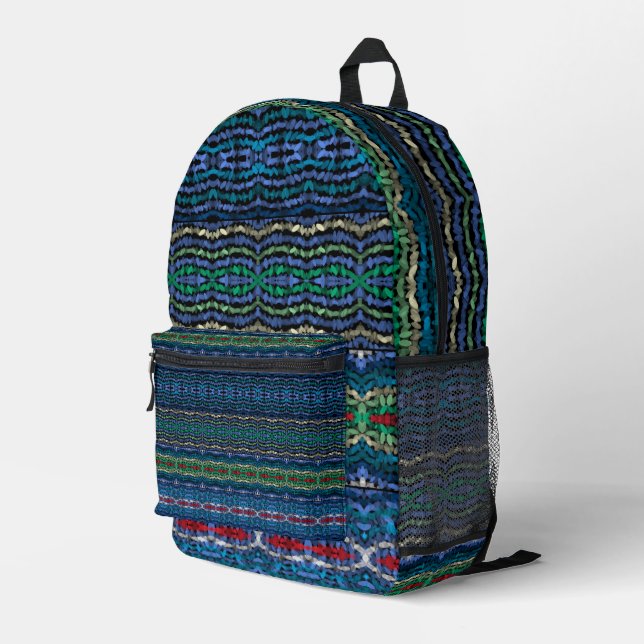 Mochila Impresa Formas alternativas translúcidas de cuatro partes  (Esquina derecha trasera )