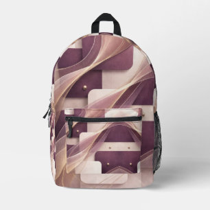 Mochila Impresa Formas cuadradas arte de IA