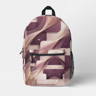 Mochila Impresa Formas cuadradas arte de IA