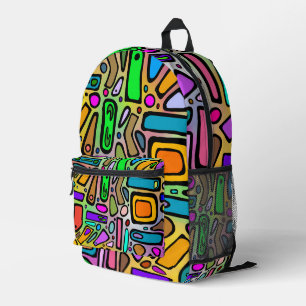 Mochila Impresa Formas de loto de Doodles de color