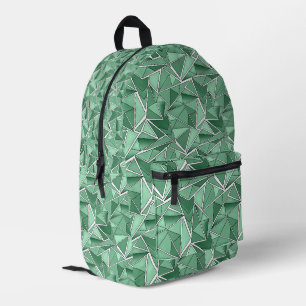 Mochila Impresa Formas geométricas patrón abstracto verde