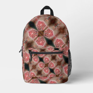 Mochila Impresa Formas simétricas Cubos rojos pudrirse colores oto