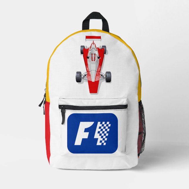 Mochila Impresa Formula 1 race car (Anverso)