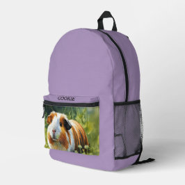 Mochila Impresa Foto de Mascota Lila Adorable