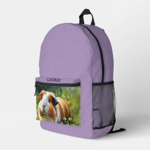 Mochila Impresa Foto de Mascota Lila Adorable