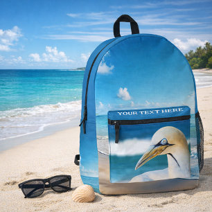 Mochila Impresa Foto de Playa Costera de Alcatraz Norteño