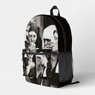 MOCHILA IMPRESA FOTO DE VINTAJE DE FUMADORES DE NUNS