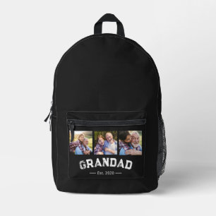 Mochila Impresa Foto Negra Negrita Establecida Abuelo 3