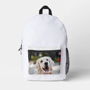 Mochila Impresa Foto personalizada con el nombre de tu perro