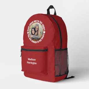 Mochila Impresa Foto y nombre de personalizado Far Apart Amor