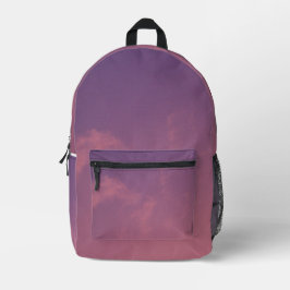Mochila Impresa Fotografía rosa y morada del atardecer