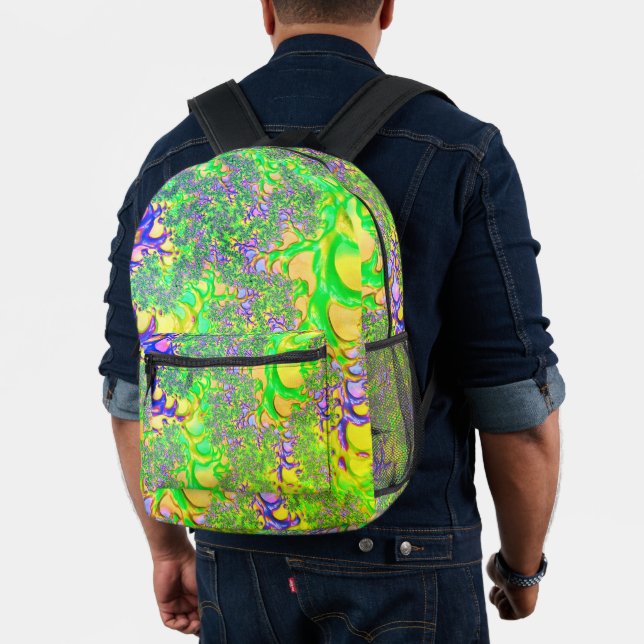 Mochila Impresa Fractal de viaje en ácido fúrico Psicodélico y col (Insitu (Modelo))