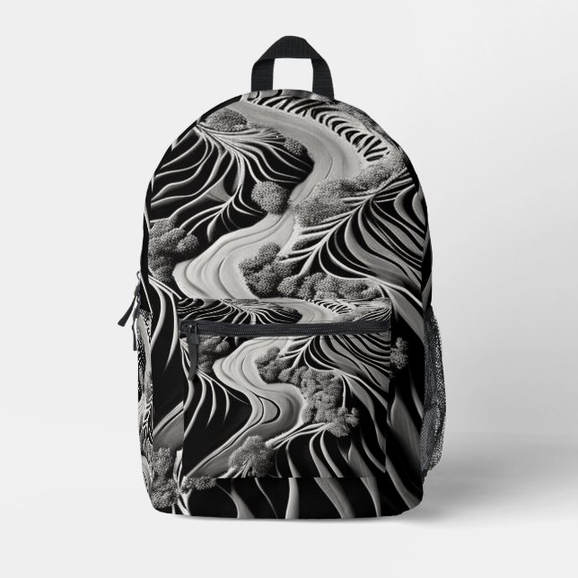 Mochila Impresa Fractal Flow (Anverso)