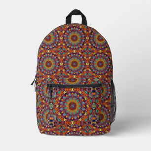 Mochila Impresa Fractal Kaleidoscope Mandala Art Design-44444