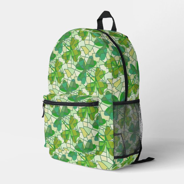 Mochila Impresa Fragmentos de Shamrock (Esquina derecha trasera )