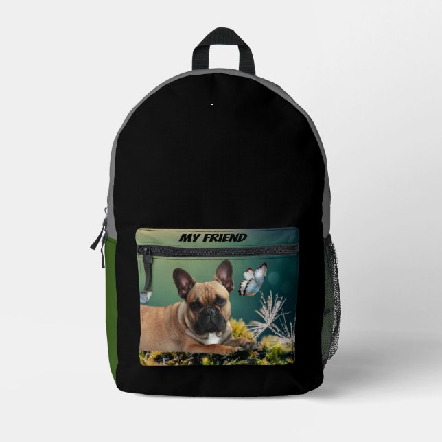 Mochila Impresa französische  Bulldogge (Anverso)