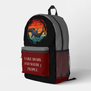 MOCHILA IMPRESA FRASE PERSONALIZADA ME GUSTA EL TIBURÓN Y QUIZÁS 3