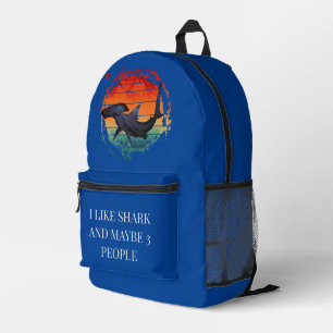 MOCHILA IMPRESA FRASE PERSONALIZADA ME GUSTA EL TIBURÓN Y QUIZÁS 3
