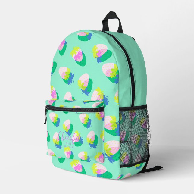 Mochila Impresa Fresa Verde azulada (Esquina derecha trasera )