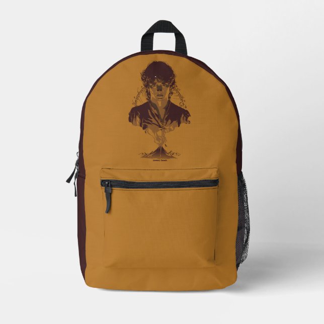 Mochila Impresa FRODO™ MOUNT DOOM™ Tengwar Inscription Graphic (Anverso)