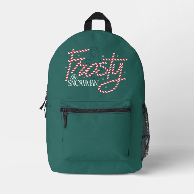 Mochila Impresa Frosty el logo de Snowman Candy Cane (Anverso)