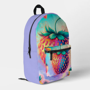 Mochila Impresa Fruta de fresa con tema