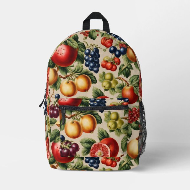 Mochila Impresa Frutas y flores de un jardín italiano de lujo (Anverso)