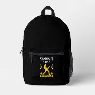 Mochila Impresa Fuerte leyenda de guitarra Metalizado