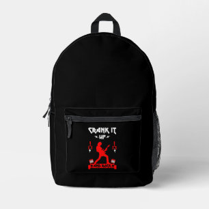 Mochila Impresa Fuerte leyenda de guitarra Metalizado