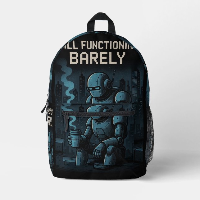 Mochila Impresa Funcionando con dificultad (Anverso)