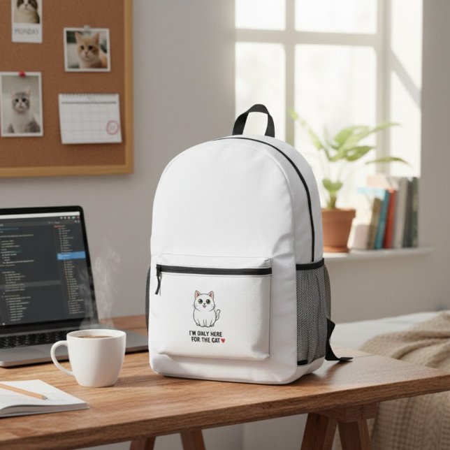 Mochila Impresa Funny Cat Lover Valentine Mousepad - I'm Only Here (Subido por el creador)