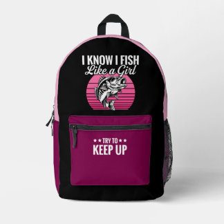 Mochila Impresa Funny Fishing Theme