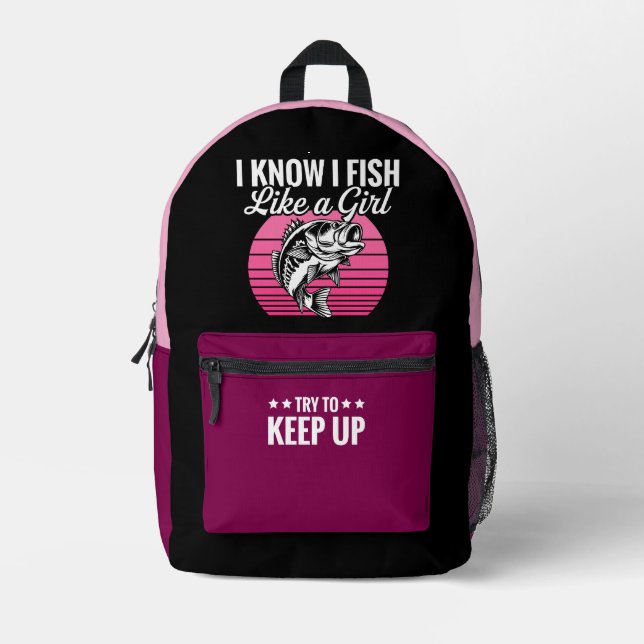 Mochila Impresa Funny Fishing Theme (Anverso)