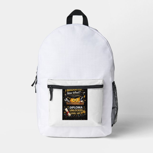 Mochila Impresa Funny Graduation Shirt – I Graduated Now What (Anverso)