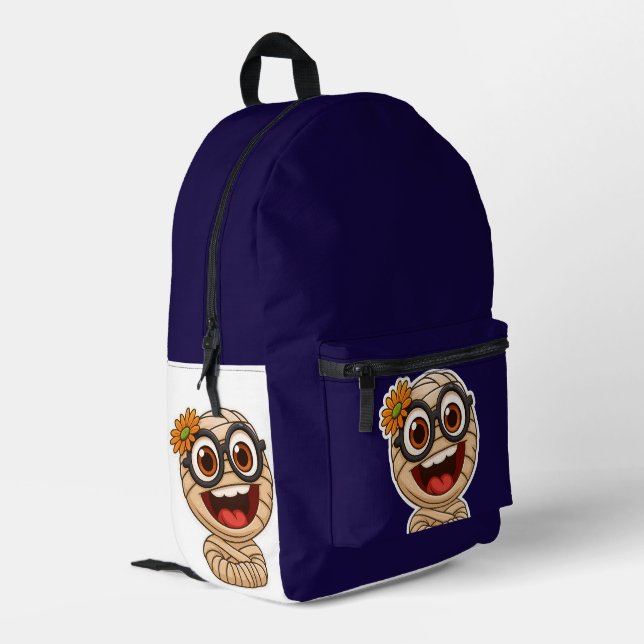 Mochila Impresa Funny Mummy Sticker (Esquina izquierda trasera)