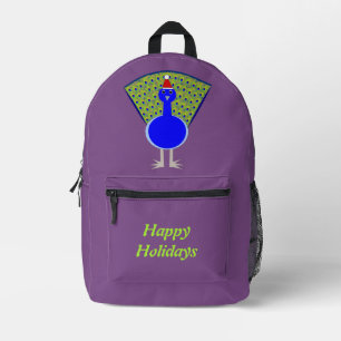 Mochila Impresa Funny Navidades Peacock Personalizado