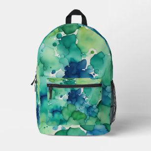 Mochila Impresa Fusión de acuarela verde