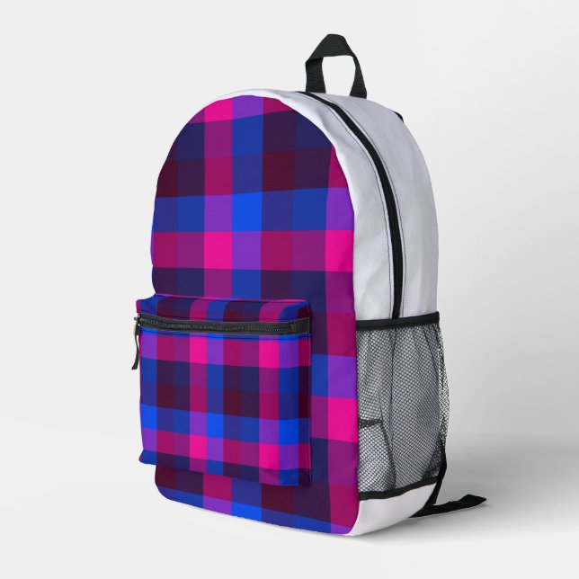 Mochila Impresa Fusión de mosaico de neón (Esquina derecha trasera )