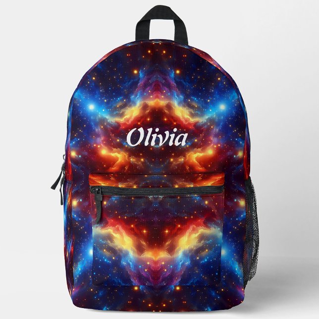 Mochila Impresa Fusión galáctica: el espacio inicia un nombre pers (Subido por el creador)