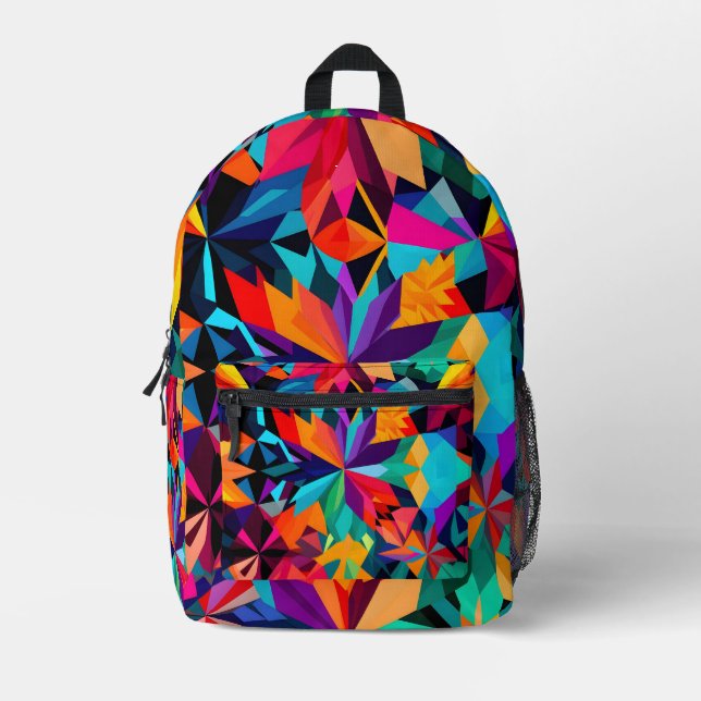 Mochila Impresa Fusión retro: Cojín decorativo de patrón geométric (Anverso)