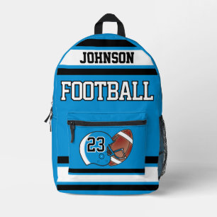 Mochila Impresa Fútbol Azul - Editable
