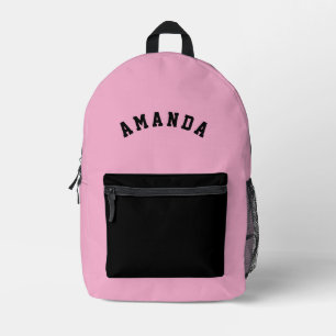 Mochila Impresa Fútbol Rosa Personalizado Niños Vuelven a la Escue