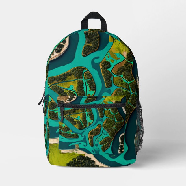 Mochila Impresa Futuristic Marshlands (Anverso)