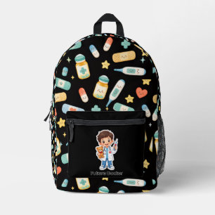 Mochila Impresa Futuro médico diseño de dibujos animados médicos l