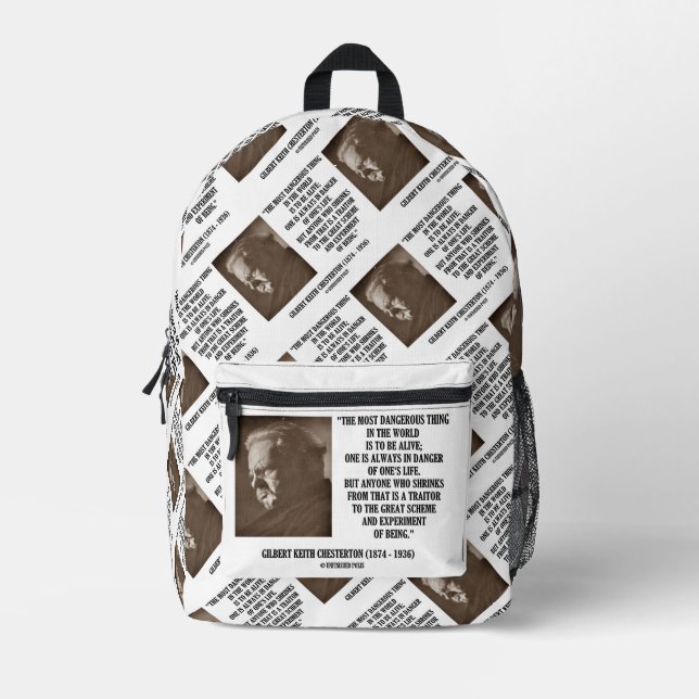 Mochila Impresa G.K. Chesterton Gran Programa Experimento De Ser (Anverso)