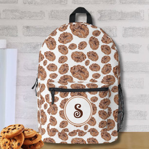 Mochila Impresa Galletas de chocolate con acuarela personalizadas 