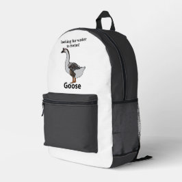 Mochila Impresa Ganso Buscando Agua Para Nadar Ganso Africano