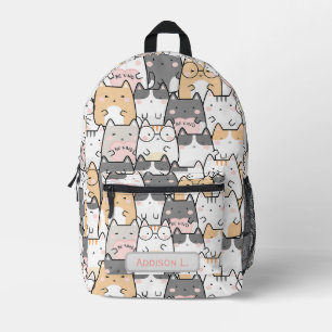 Mochila Impresa Gatitos Amables sin Fin